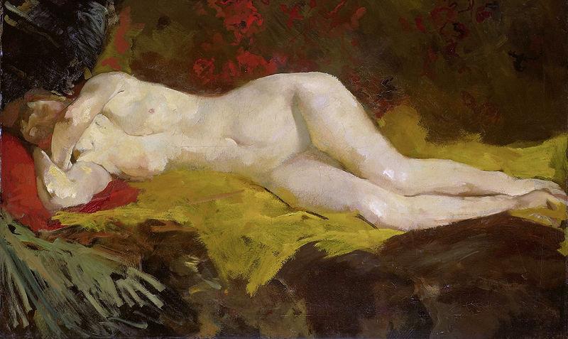 George Hendrik Breitner Reclining nude Germany oil painting art